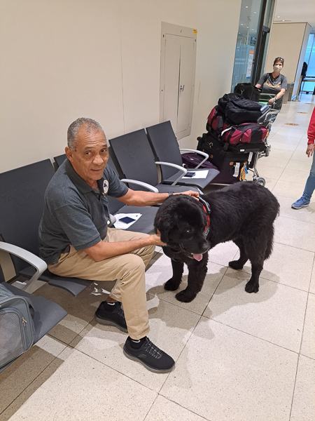 Jose Waiting with Pet